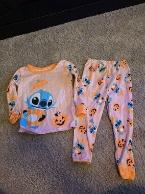 Disney Lilo & Stitch Pink Pumpkin Pajama Set